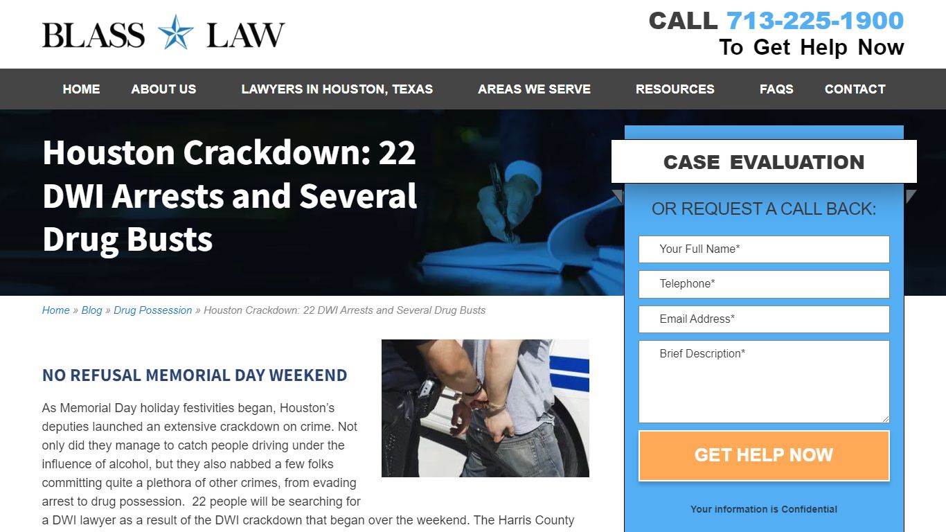 Houston Crackdown: 22 DWI Arrests and Several Drug Busts